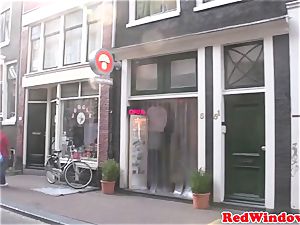 Amsterdam call girl sucks customer